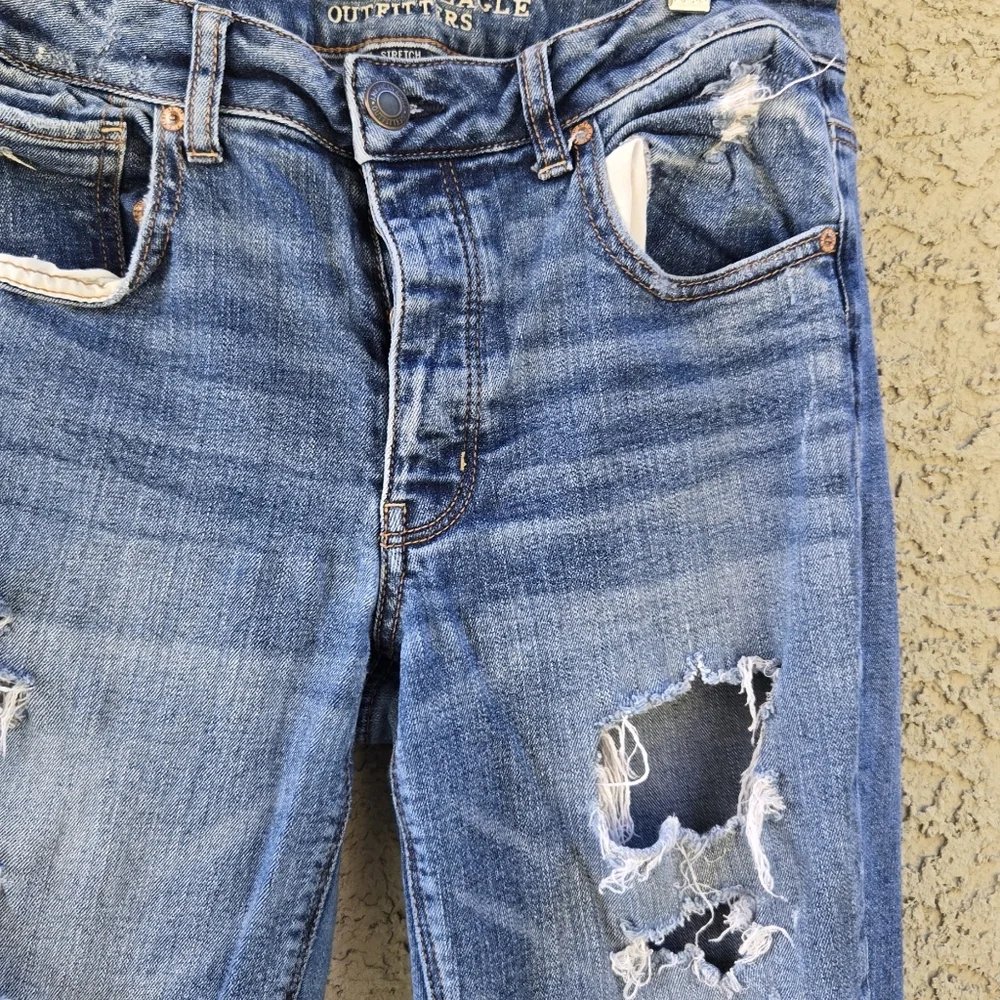 American Eagle Tomgirl Women's Blue Jeans - Picture 4 of 10